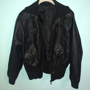 Faux leather jacket